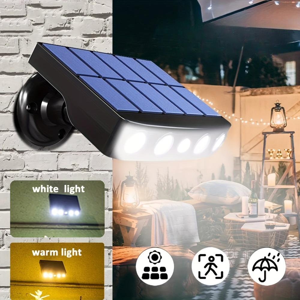 Powerful 4 LED Solar Security Lights Outdoor Decor Sensor Motion 3 Modes Street Waterproof Lamp Wall Night Work Light for Garden