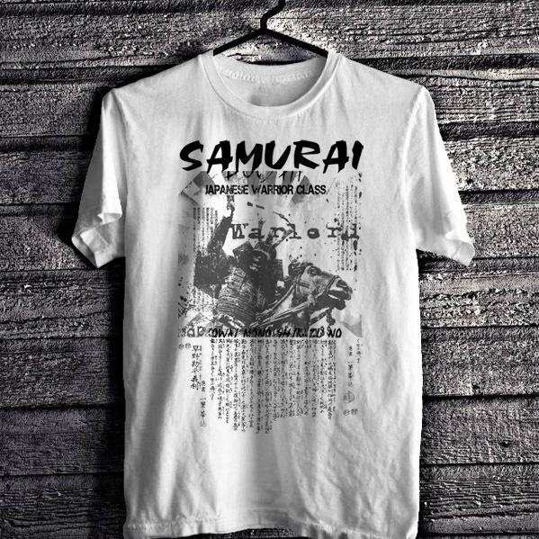 japan samurai t shirt miyamoto mushashi bushido sword cotton tee XL