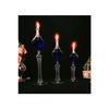 Footed Diamond Glass Lamp Set Of 3 Oil Lamp
