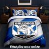 Canterbury-Bankstown Bulldogs Design Bed Bedding Set 1 Duvet Cover + 2 Pillowcases Soft Breathable Household Bed Linens