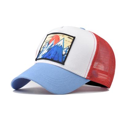 New Mountain Animal Net Hat Embroidered Baseball Hat Men's and Women's Hats Hip-hop Personalized Color Matching Cap