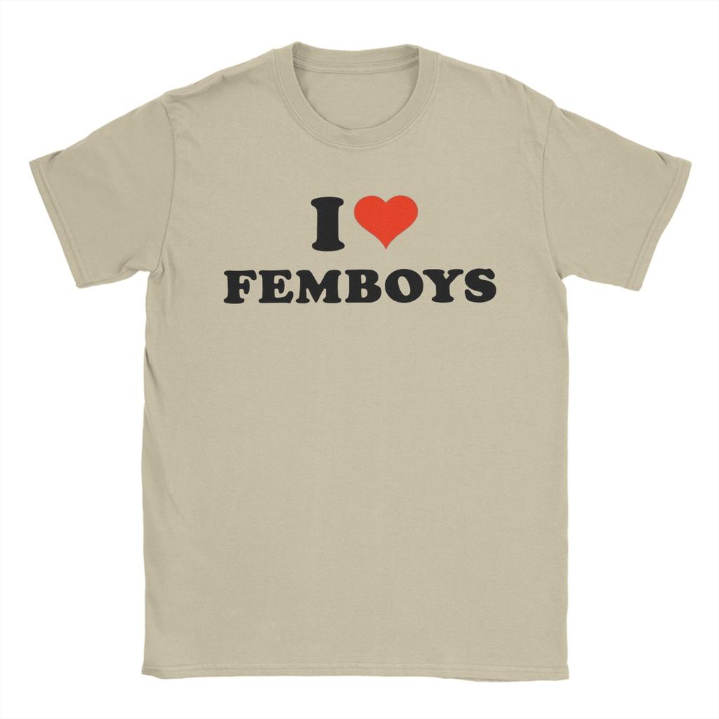 I Love Femboys I Heart Femboys Apparel Unisex T Shirts 100% Cotton Tee Graphic  T-shirt Clothes