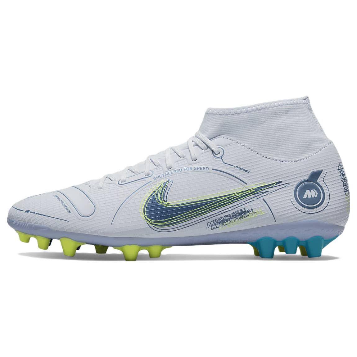 

Nike Футбольные бутсы Mercurial Superfly 8 Academy AG Мужские футбольные бутсы Серо-синие DJ2866-054 45