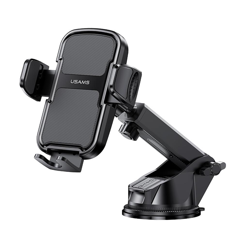 USAMS ZJ086 Car Dashboard Phone Mount One-Touch Release Rotating Phone Holder Support Horizontal/Vertical Views