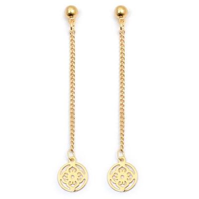 [M9491] - Gold Plated 'Carmen' Earrings - 55x8 Mm