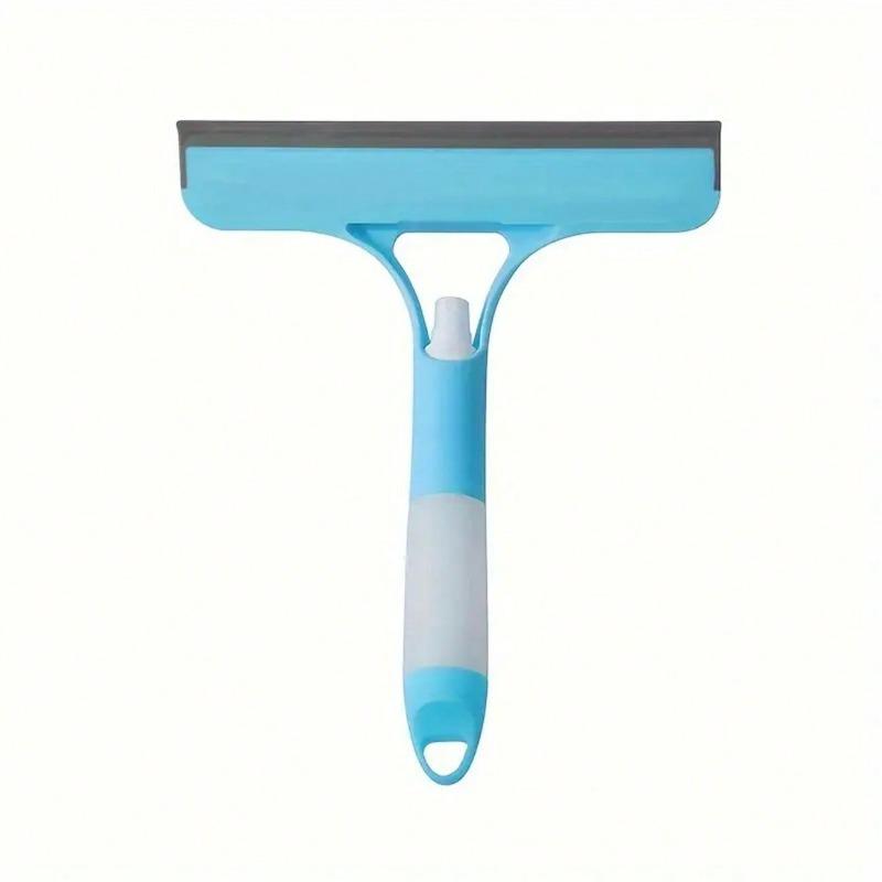 

1pc 3 In 1 Glass Wiper With Scraper Sprayer Handheld Glass Scraper For Spraying Squeegee For Window Bathroom Cleaning Supplies синий