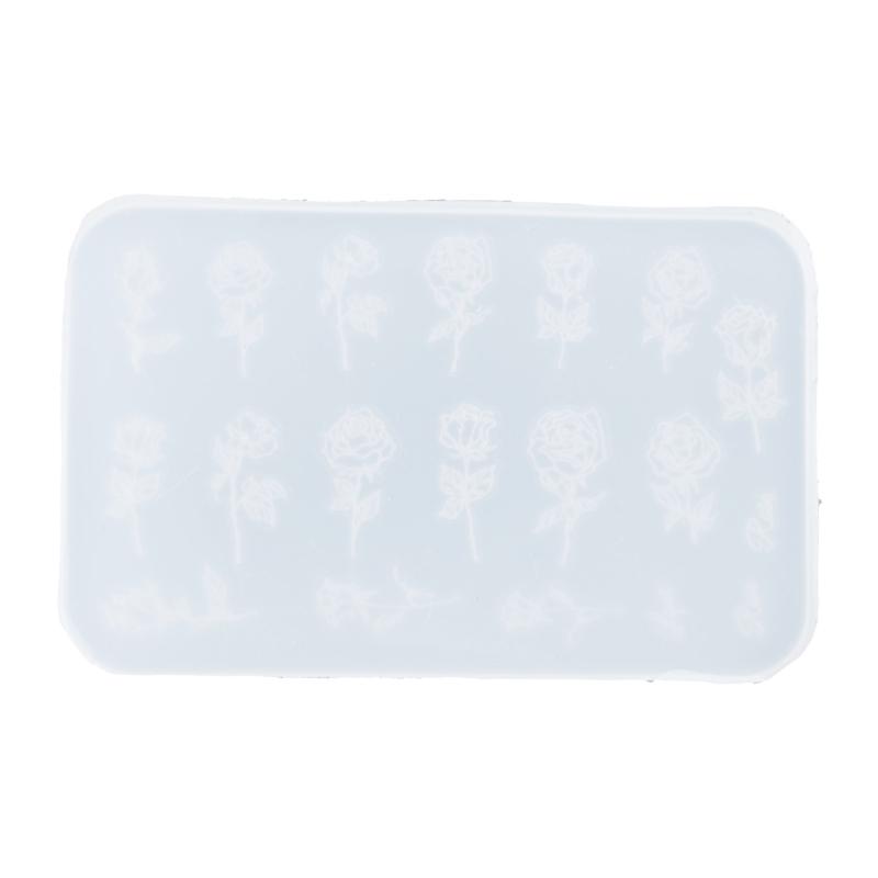3D Nail Art Mold with Variety of Patterns Template Carving Sticker Stencil Tools Moulds for Nail Enthusiasts and Salons
