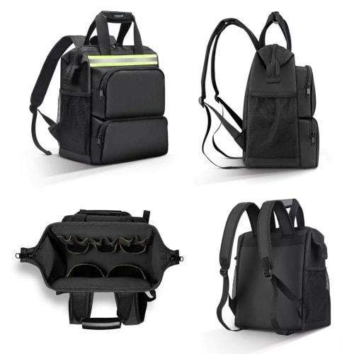 MATSURIA Tool Backpack, Tool Bag, Large Capacity, Waterproof, Large Storage, Sorting Management, Tool Storage Bag, Work Bag, Tool Bag, Engineer Bag (B