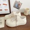 College style platform canvas shoes women's 2025 spring and summer new student versatile ins tide sports and leisure white shoes