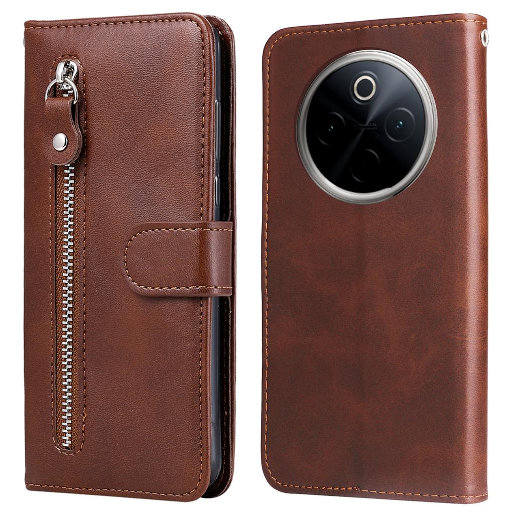 For OnePlus 13 Case Zipper Wallet Calf Texture PU Leather Phone Cover