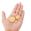 18K Gold Plated Stainless Steel Round Pendant Tray (10-40mm) for DIY Necklaces