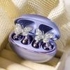 Butterfly Rhinestone Decor Detachable Bluetooth Headset Clip-on Earphone Exquisite Fashion Accessory for Ladies