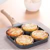 Medical Stone Four-hole Fried Egg Pot Household Non-stick Flat Bottom Egg Dumpling Pot Breakfast Eggs Hamburger Frying Pot Tools