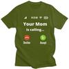 Trendy Your Mom Is Calling T Shirt Men Pure Cotton Tshirt Casual Tee Tops Streetwear Tshirts For Husband Boyfriend