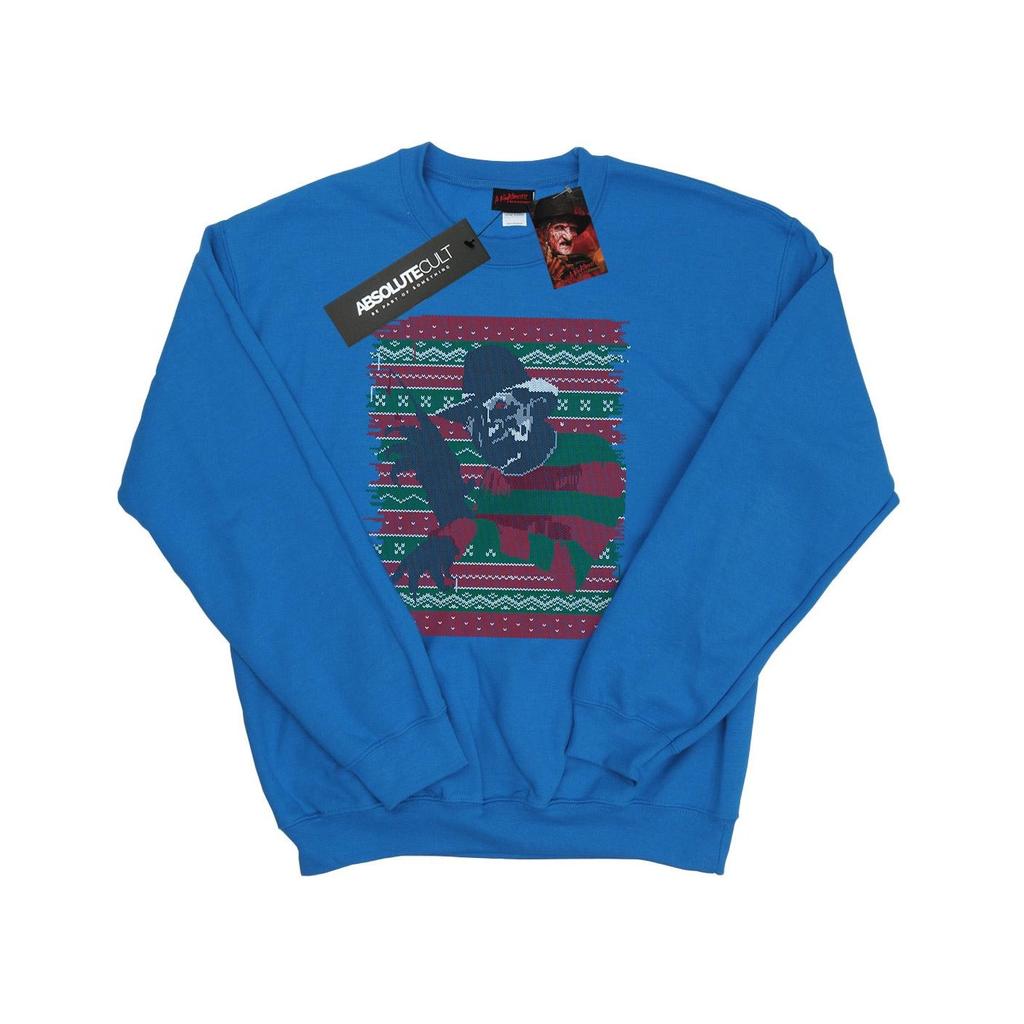 A Nightmare On Elm Street Mens Christmas Fair Isle Sweatshirt