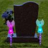 4 Pack Solar Angel Lights Outdoor Decor,Solar Powered Color Changing Angel Easter Stakes Decorative Memorial Lights Garden Yard Lawn Pathway Grave