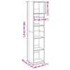 VidaXL Bookcase Old Wood 40x30x189 Cm Engineered Wood, Shelf, Bookshelf, Book Support, Cabinet of 857892