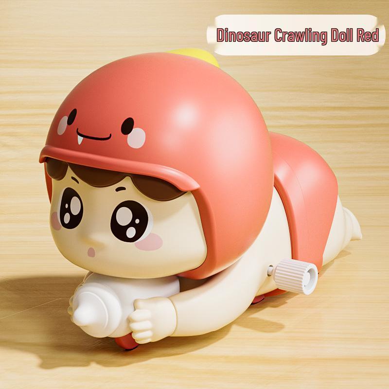 Wind-up Crawling Doll Toy for Infant Early Education and Fun