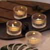 2 Stück Glas Teelichthalter Klein Klar Mini Kerzenständer Tischdekorationen Heimdekorationen für Hochzeit Festival Geburtstag