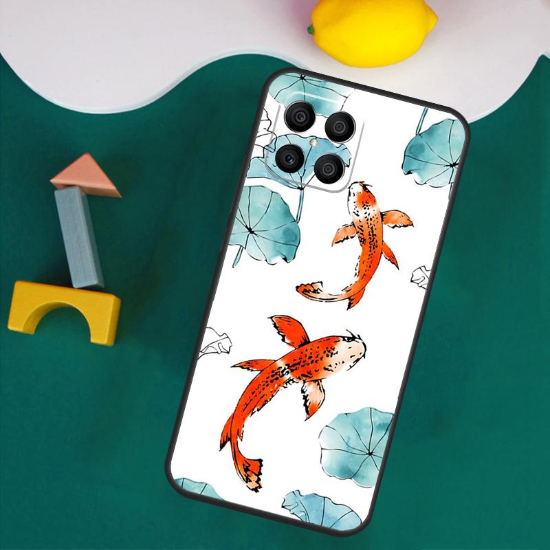 Koi Carp Fish Yin Yang Case For Honor Magic 7 5 6 Lite Honor 200 Pro 50 70 90 Lite X9a X8a X8 X9 X8b X9c X9b Cover