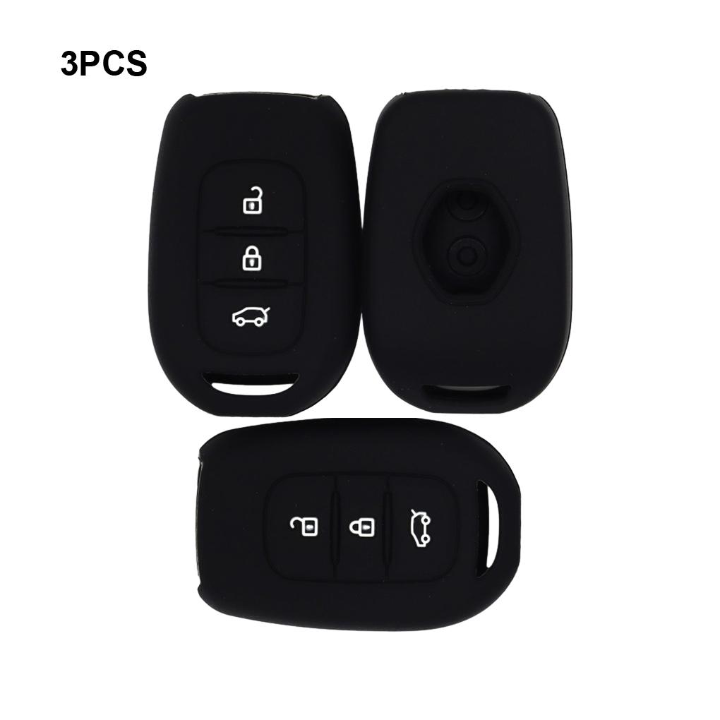 3pcs Silicone Car Key Cover Case for Renault With 3 Button Case Key Non-toxic Car Key Case