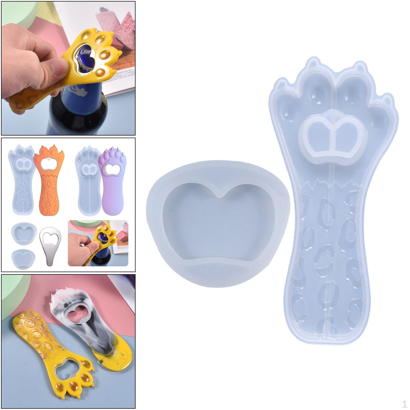 Bottle Opener Silicone Ornaments for Epoxy Casting DIY Key Chain Decoration Pendants Making 13.2x5.9x1cm