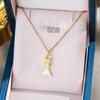 Cross Ocean Series Koi Titanium Steel Necklace: Versatile Clavicle Chain with High-End Niche Design