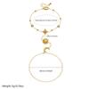 DIEYURO 316L Stainless Steel Exquisite Golden Star Moon Sun Zircon Hand Back Bracelet Women Trend Non-fading Hand Chain Jewelry