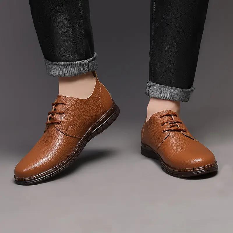 

Male Casual Shoe Moccasin Non Slip and Waterproof Men s Leather Shoes New In Soft Common Slip-on Shipping Free Cheap Clearance 38