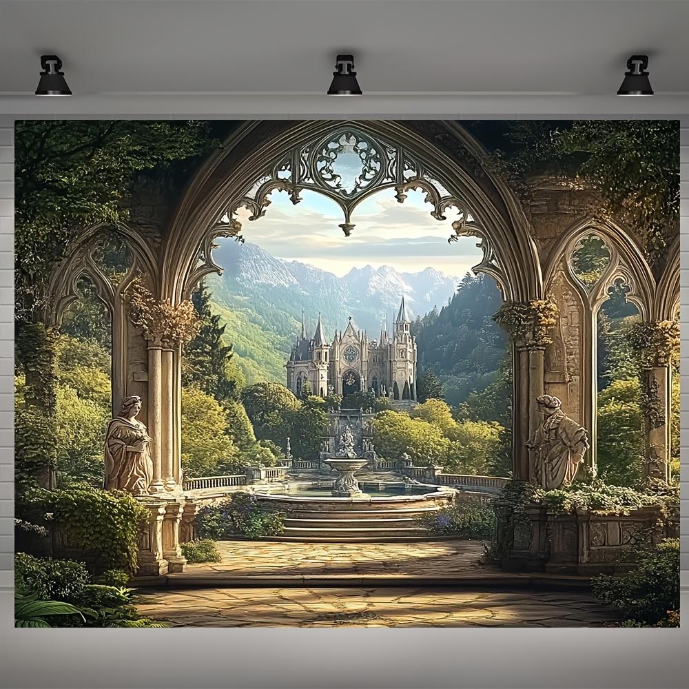 Multi-functional Castle Balcony Background - Perfect for General Occasions Such As Festival Parties and Celebrations