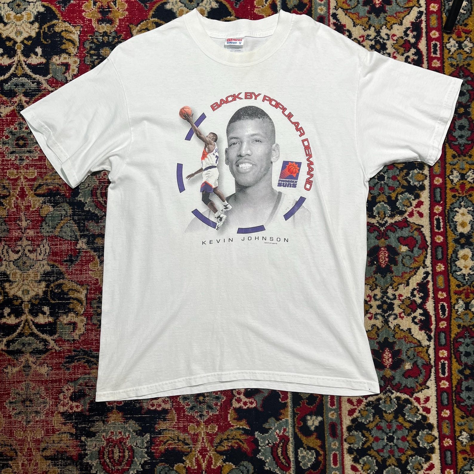 Vintage Kevin Johnson Phoenix Suns NBA T-Shirt 90s Basketball Size L 4XL