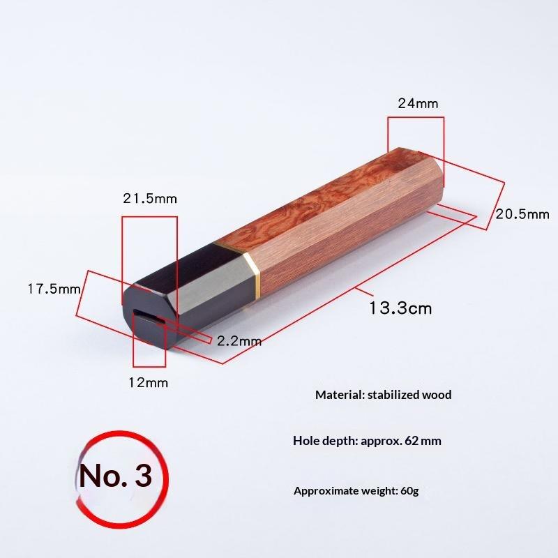 1 Piece Japanese Classic Octagonal For Diy Semi-Finished Handmade High Quality Wood Material Kitchen Knife Handle