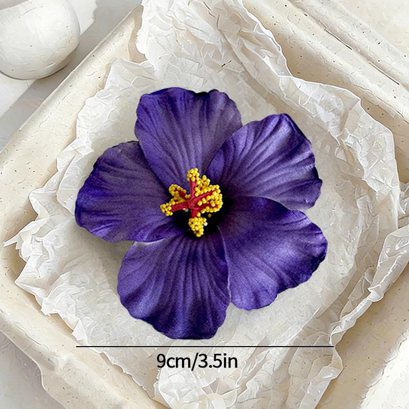 Plumeria Hibiscus Flower Hair Clip Hawaiian Flower Side Bangs Clip For Women Seaside Beach Hibiscus Flower Hairpin Headband