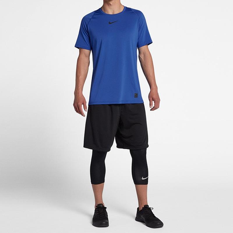Nike Pro Breathable Quick-Dry Running Training Fitness Shirt Men Tops Blue 838094-480