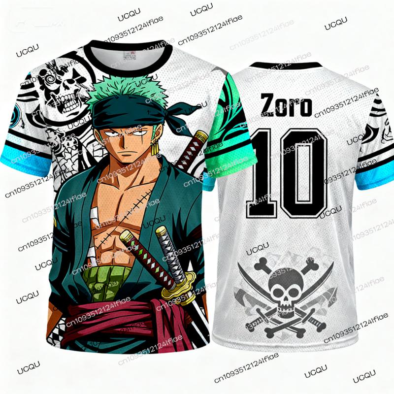 Neues Anime One Piece Luffy Special Edition Fußballtrikot T-Shirt 2025 Kinder Fußball-Spezialtrikot-Set Herren/Damen Sportshirt