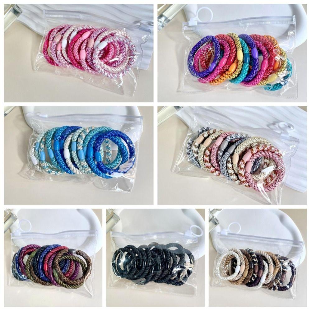 12pcs/set Nylon Hair Rope Set High Quality Elastic Rubber Band Fashion Ponytail Holders  Gifts
