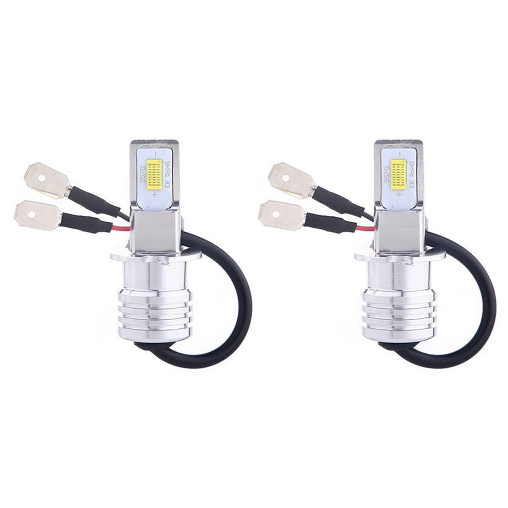 80W Fog Light Bulb Aluminum Alloy H3 LED Yellow Light