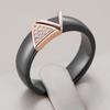 Roségold Farbe Schwarze Keramik Ringe Für Frauen Glänzend Natürliche Zirkon Accessoires Hohe Qualität Täglicher Feinschmuck