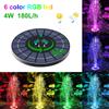 New Floating Solar Fountain Garden Waterfall Fountain Bird Bath Fountain With 360° Rotatable Nozzle Water Pump For Ponds Garden