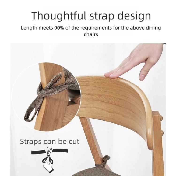 Juego de 2 Cojines para Silla Tejido de Algodón Lino Almohadillas Gruesas para Asiento Multiusos Para Comedor Oficina Diseño Ergonómico de Soporte