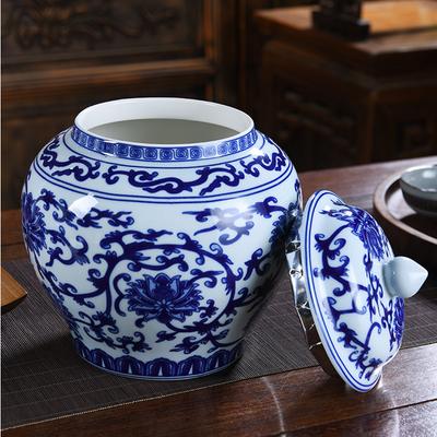 Blue and White Porcelain Tea Jar, Ceramic Jar, Mini Small Sealed Jar, Fragrance Powder Container, Tea Box, Storage Bottle