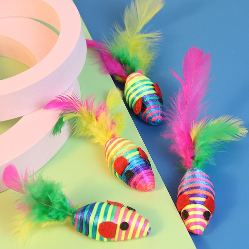 Self-Entertaining Mint Fish Cat Teething Toy – Bite-Resistant Striped Fish Design