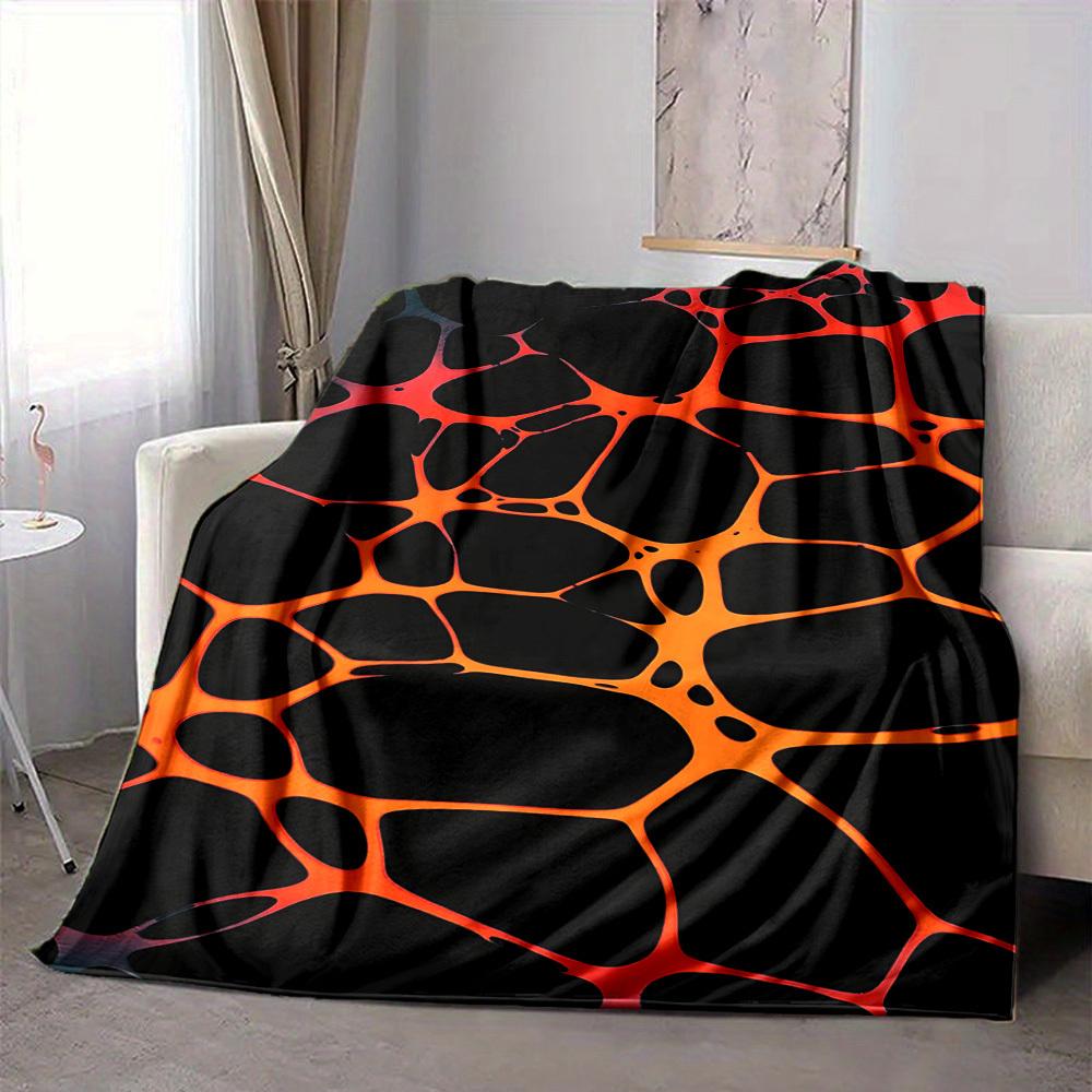 

1pc Lava Texture Blanket, Lightweight Flannel Throw Blanket for Sofa, Bed, Travel, Camping, Living Room, Office, Couch, Chair, and Bed 80cmx120cm