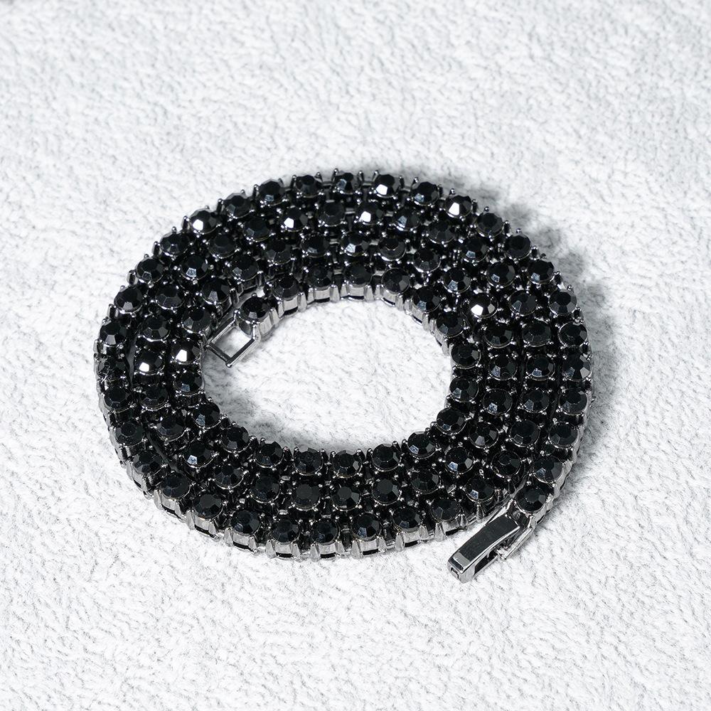 5Mm Hip Hop Tennis Chain Simple Single Rhinestone Clavicle Chain Cuban Chain Necklace