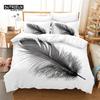 Feather Bedding Set, 3Pcs Duvet Cover Set, Soft Comfortable Breathable Duvet Cover, For Bedroom Guest Room Decor