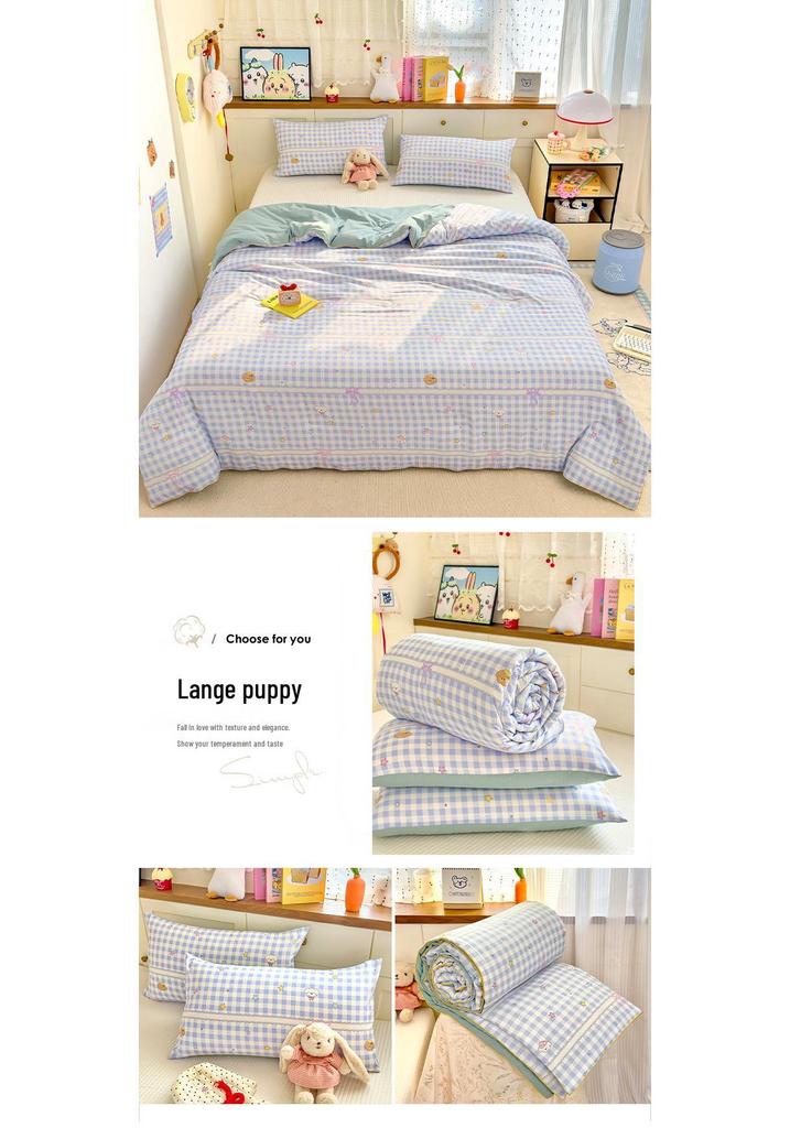 New A-Type Summer Cooling Quilt - Lightweight Single & Double for Dorms, Kids & Gifts