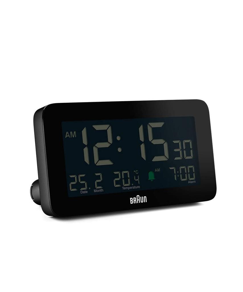 Imported Digital Alarm Table Clock Black BC10B [Regular Product] BRAUN/Brown