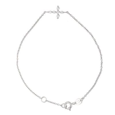 Kreuzarmband - LOVA LOLA VAN DER KEEN - 925 Sterling Silber - Zirkonoxid - Länge 18 cm