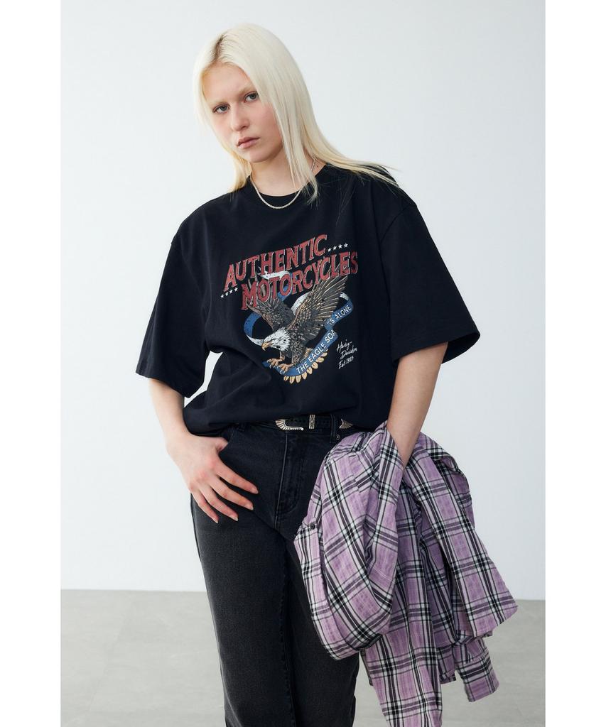 HARLEY-DAVIDSON COLLECTIONS® [Bv] Authentic Eagle Short Sleeve T-Shirt Black_Hh16111056