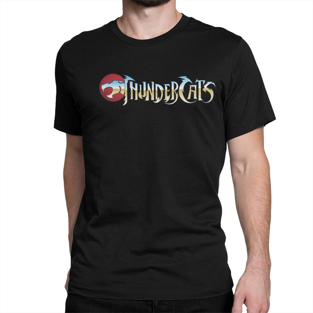 Herren Damen Thundercats Logo T-Shirts Cartoon Anime Baumwolle Oberteile Lustiges Kurzarm Rundhals T-Shirt Geburtstagsgeschenk T-Shirt
